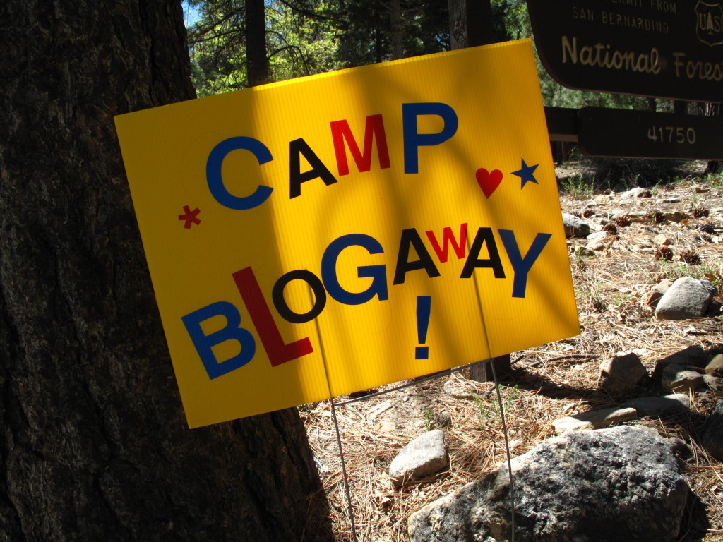 Camp BlogAway sign