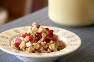 Corn Pomegranate Side Dish for Thanksgiving