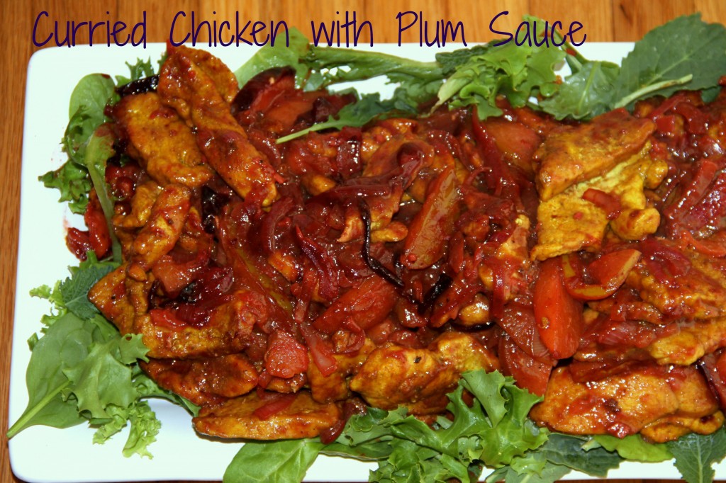 curried chicken and plum sauce