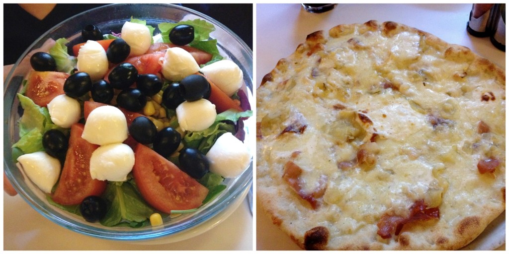 Dar Poeta pizza and salad