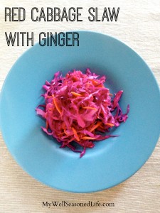 Red Cabbage Slaw with Ginger - My Well Seasoned Life